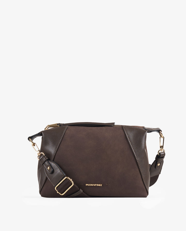 NOBUCK COMBI CROSSBODY BAG BROWN