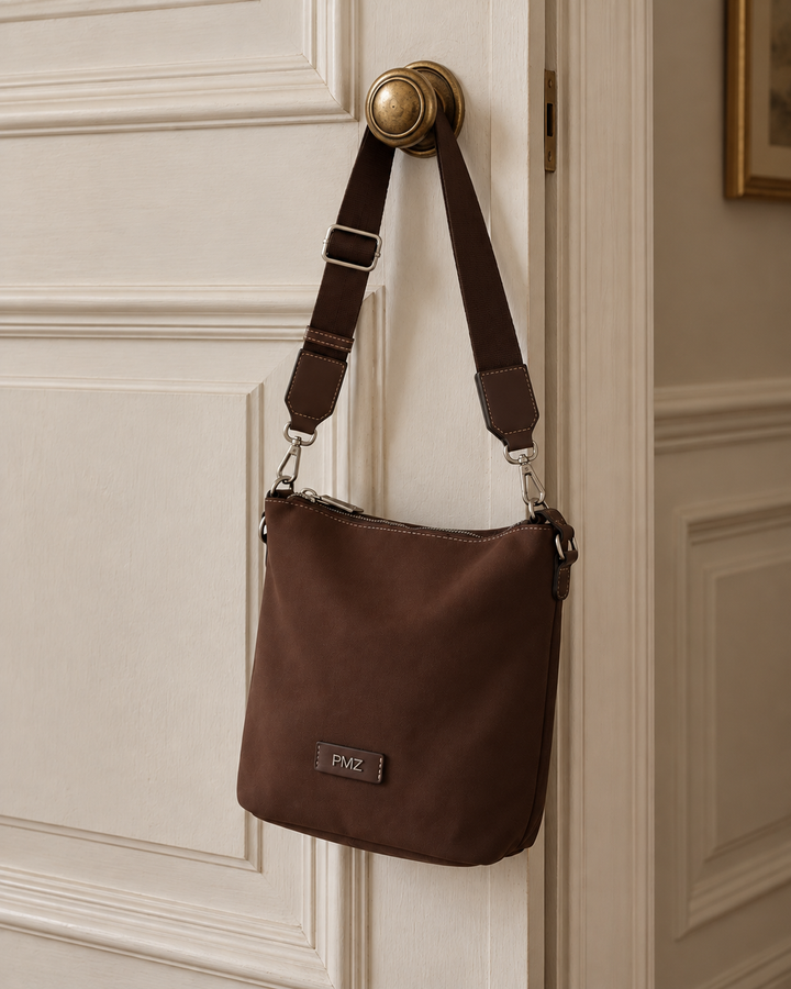 SAC À BANDOULIÈRE COMBI MARRON