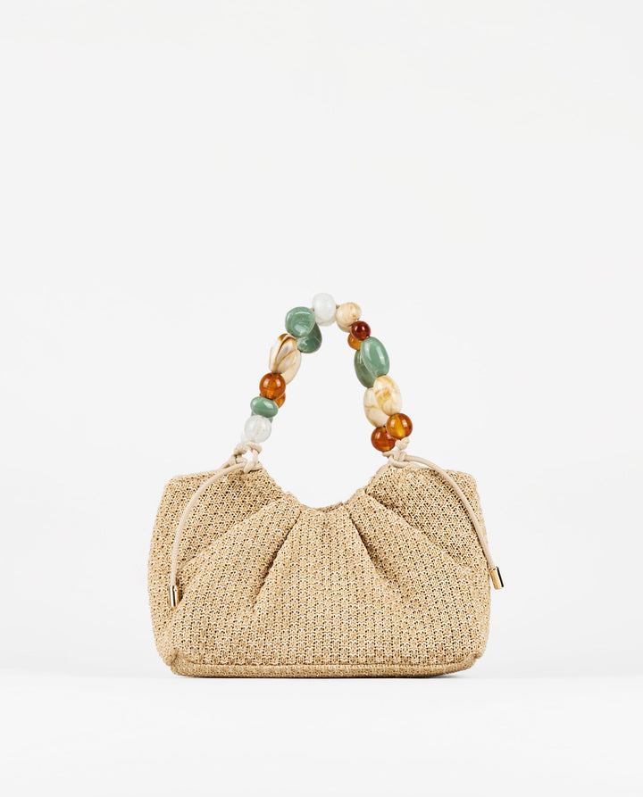 BORSA RAFIA MANICO TARTARUGA