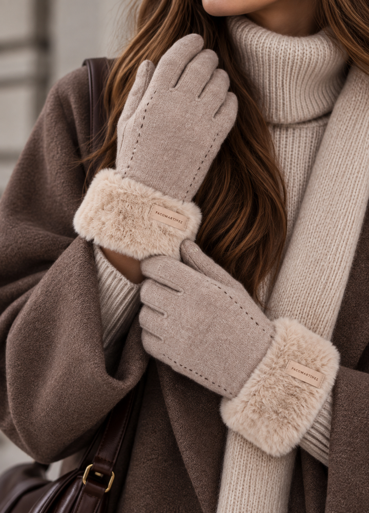 GUANTI PELLICCIA BEIGE