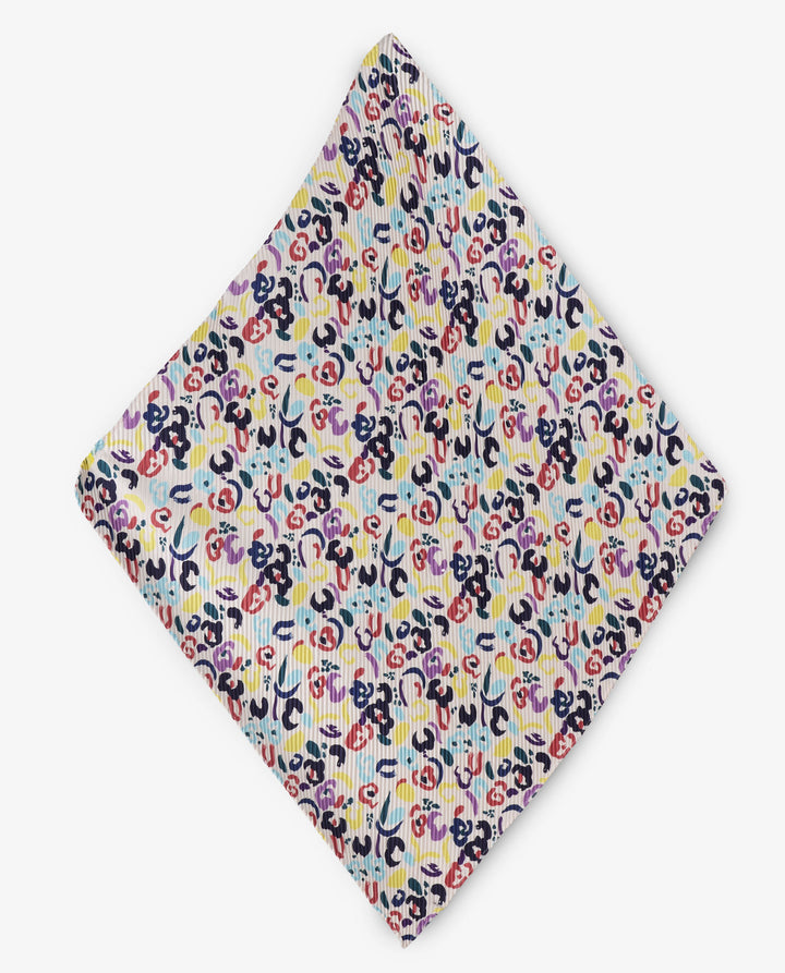 FOULARD PLISSÉ MULTICOLORE
