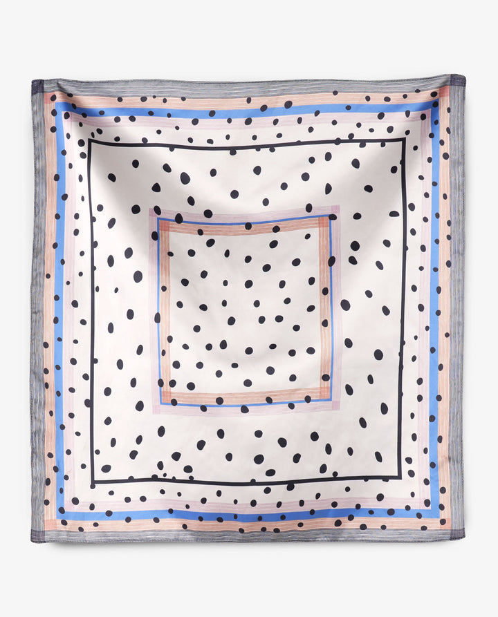 FOULARD BIANCO A POIS
