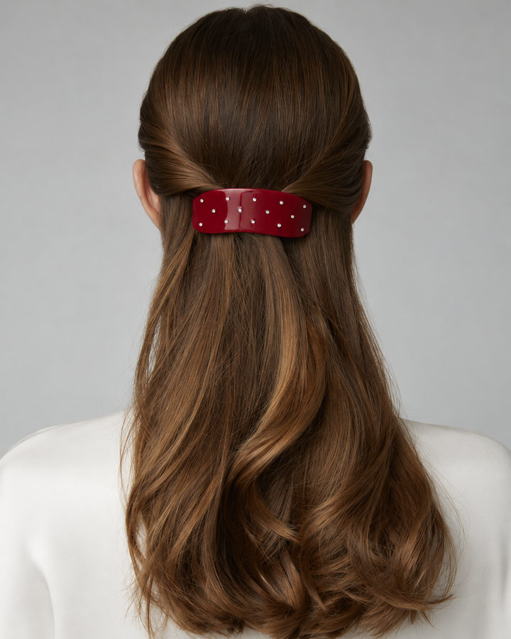HAARSPANGE ROT STRASS