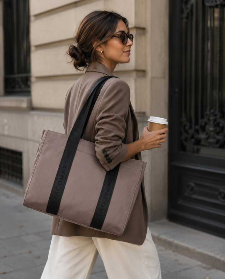 SHOPPER ALÇAS BEGE