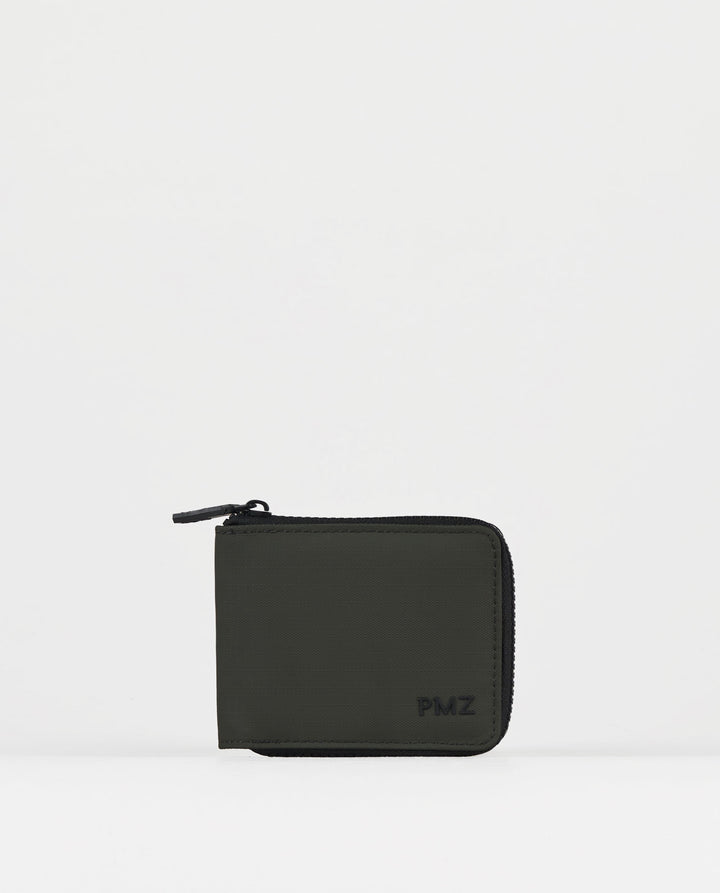 CARTERA VERDE CON CREMALLERA