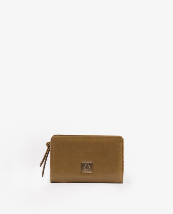 BILLETERA BRILLO CAMEL