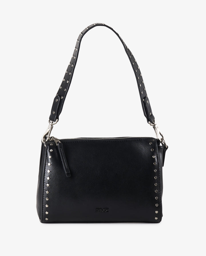 BLACK STUDDED CROSSBODY BAG
