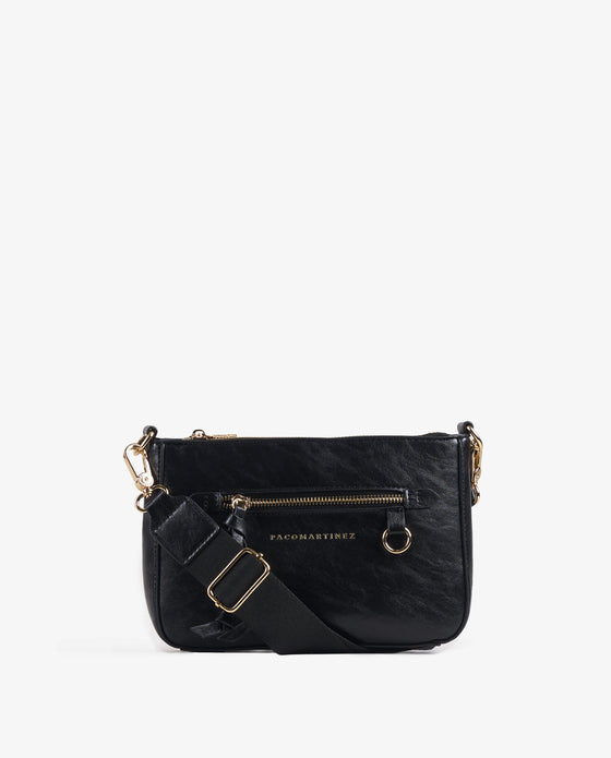 BANDOLERA BRILLO NEGRA