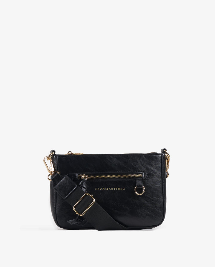 BANDOLERA BRILLO NEGRA