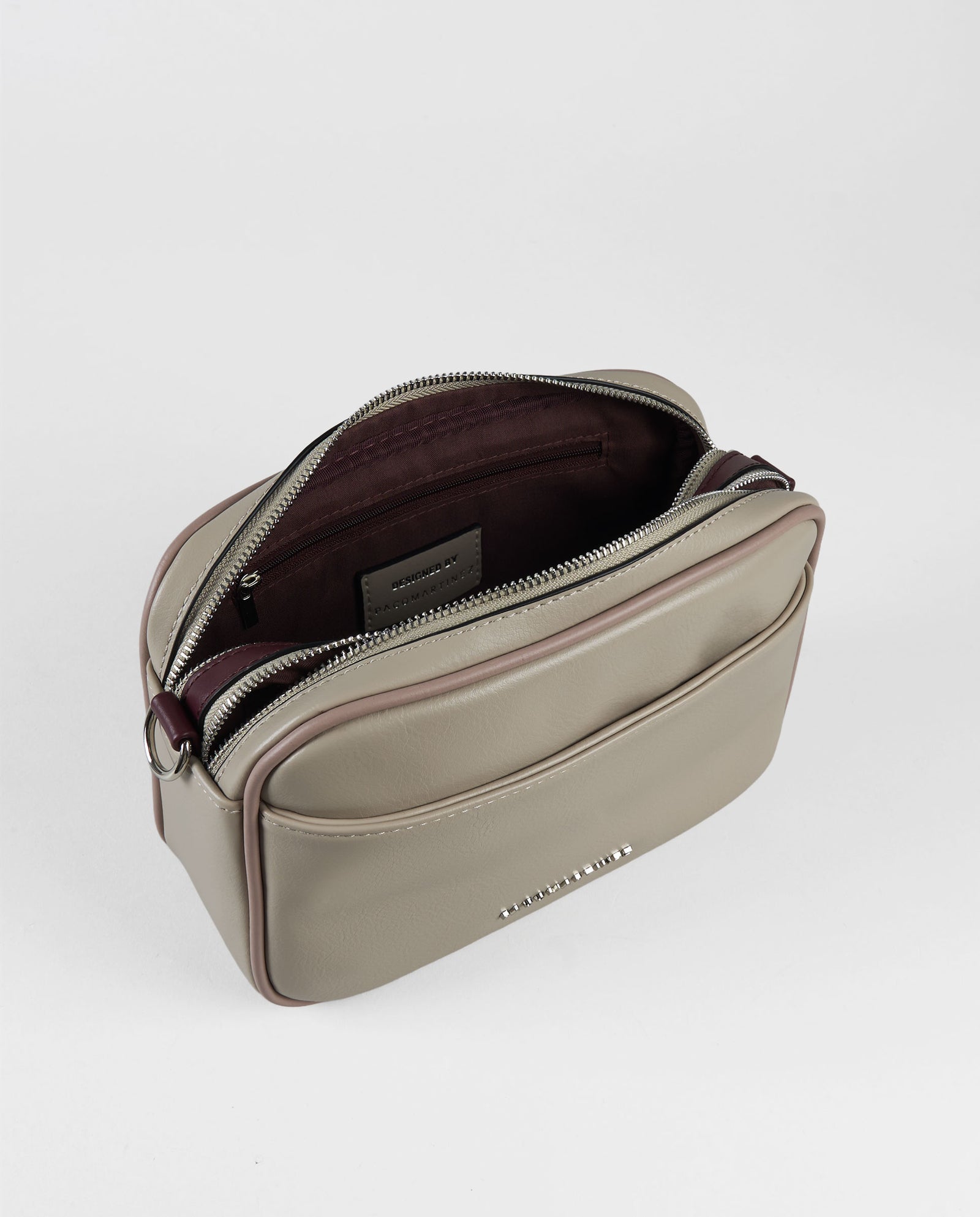 BANDOLERA EFECTO PIEL BEIGE