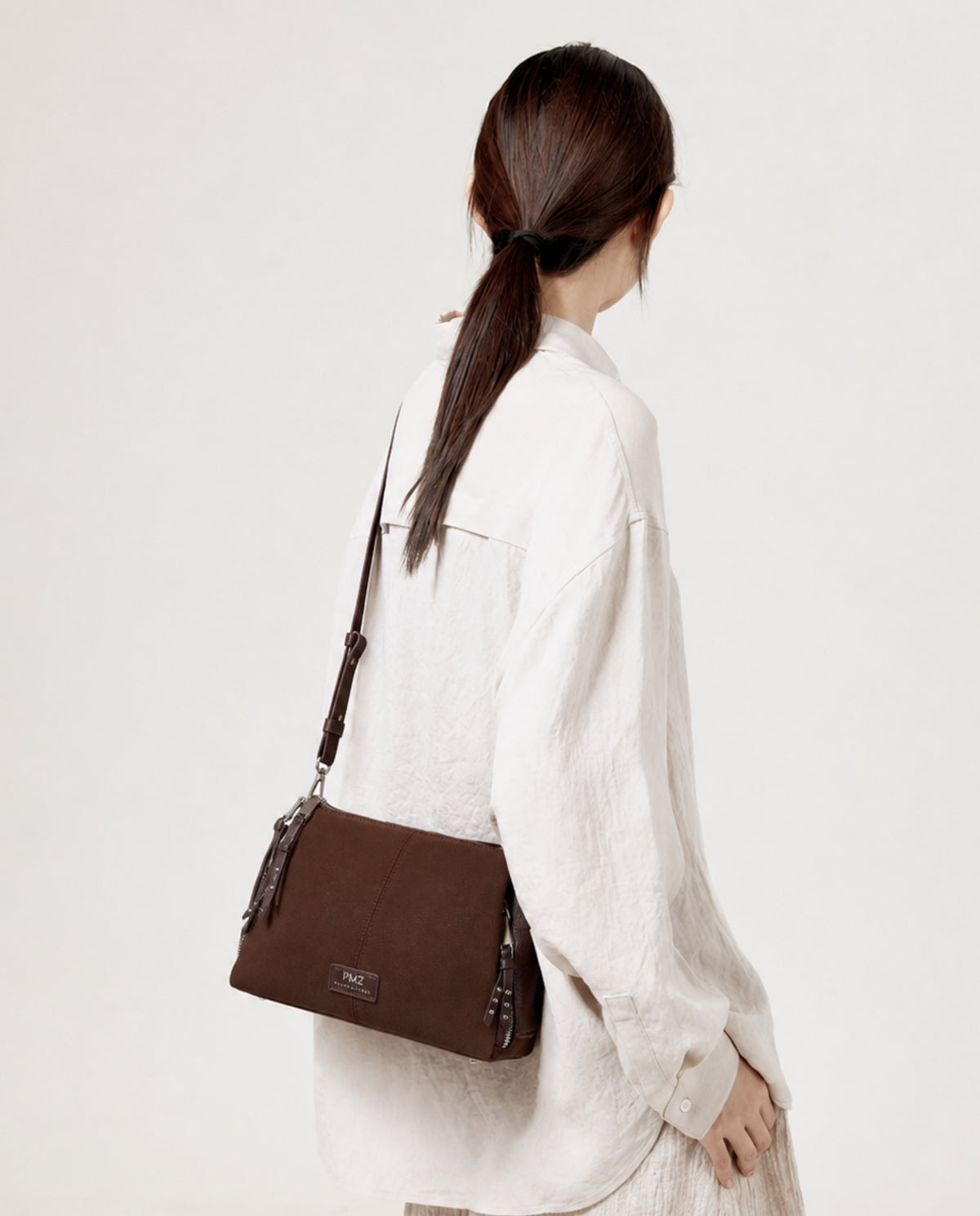 SAC BANDOULIÈRE DAIM MARRON