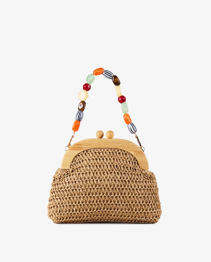 BORSA RAFIA BOCCHETTA