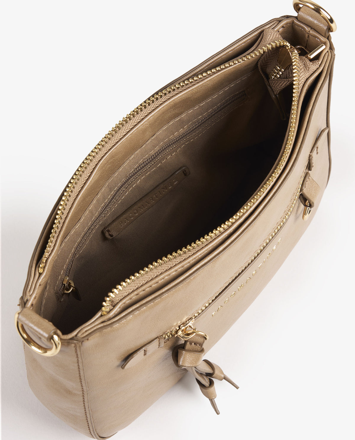 BANDOLERA BRILLO BEIGE
