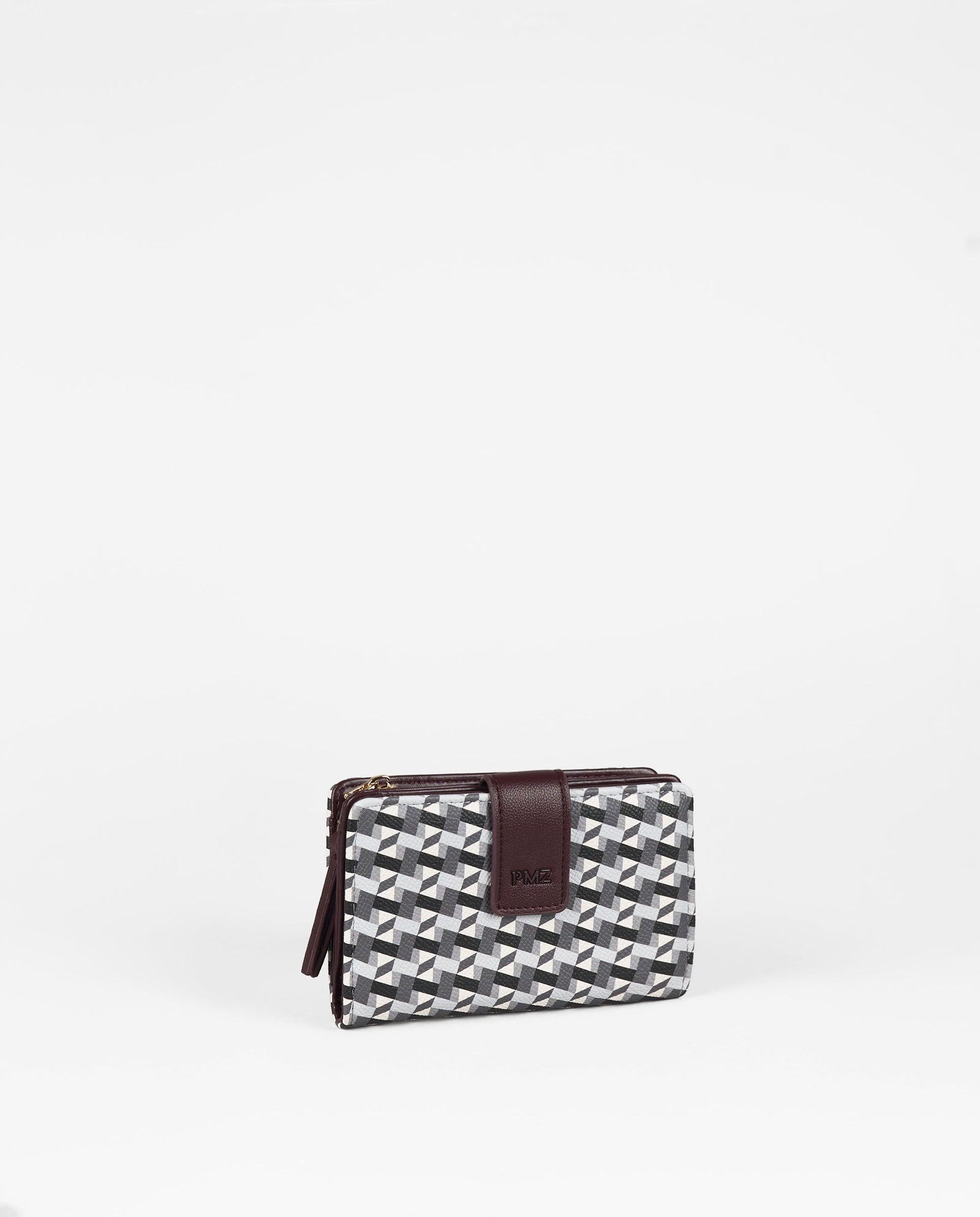 MONEDERO GEOMETRICO BURDEOS