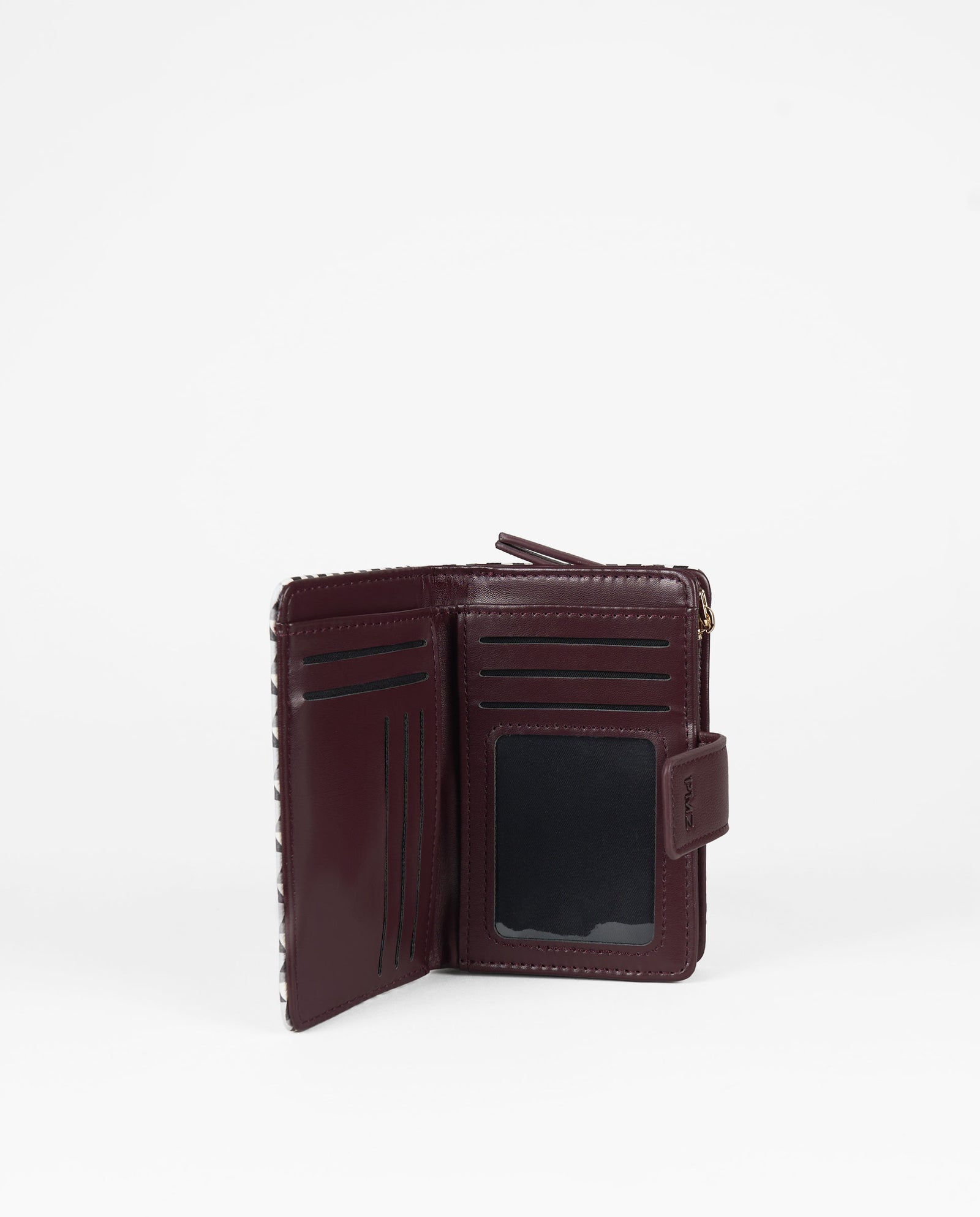 MONEDERO GEOMETRICO BURDEOS