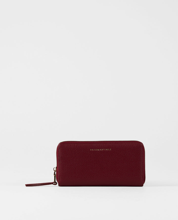 PORTEFEUILLE EFFET CUIR ROUGE