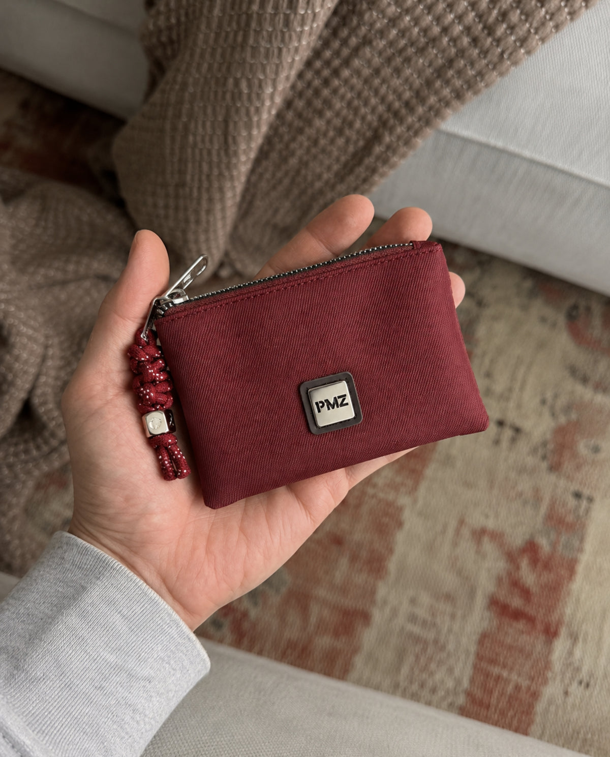 PORTAMONETE NYLON BORDEAUX