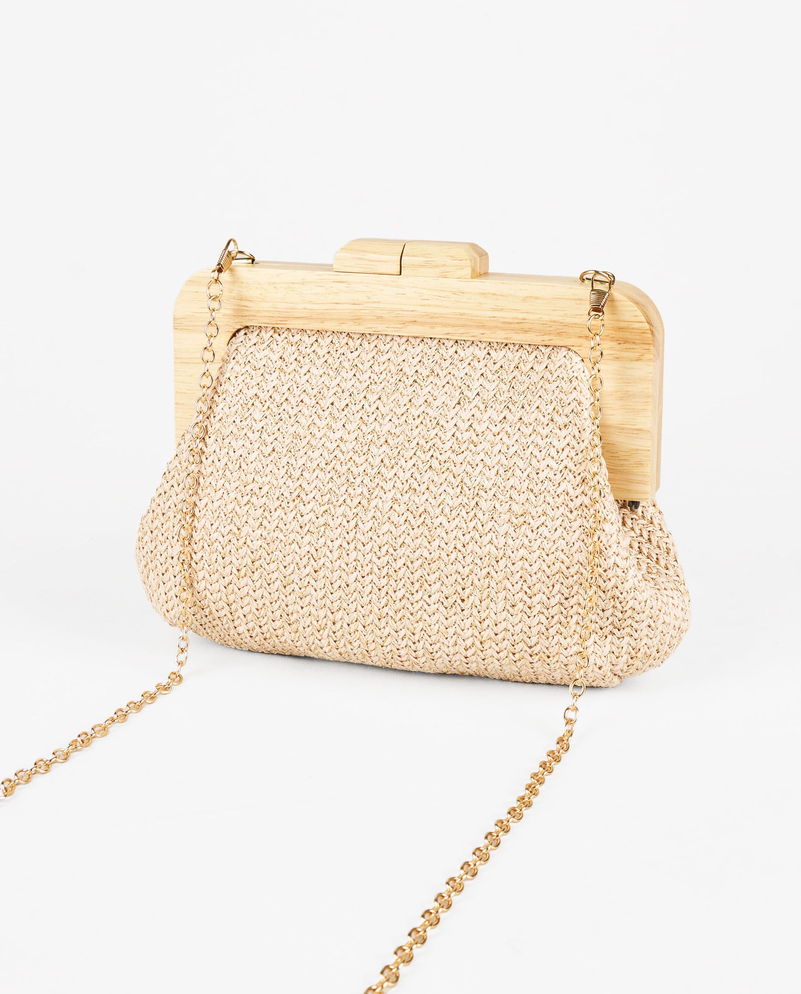 SAC À MAIN EN RAPHIA AVEC BOULES