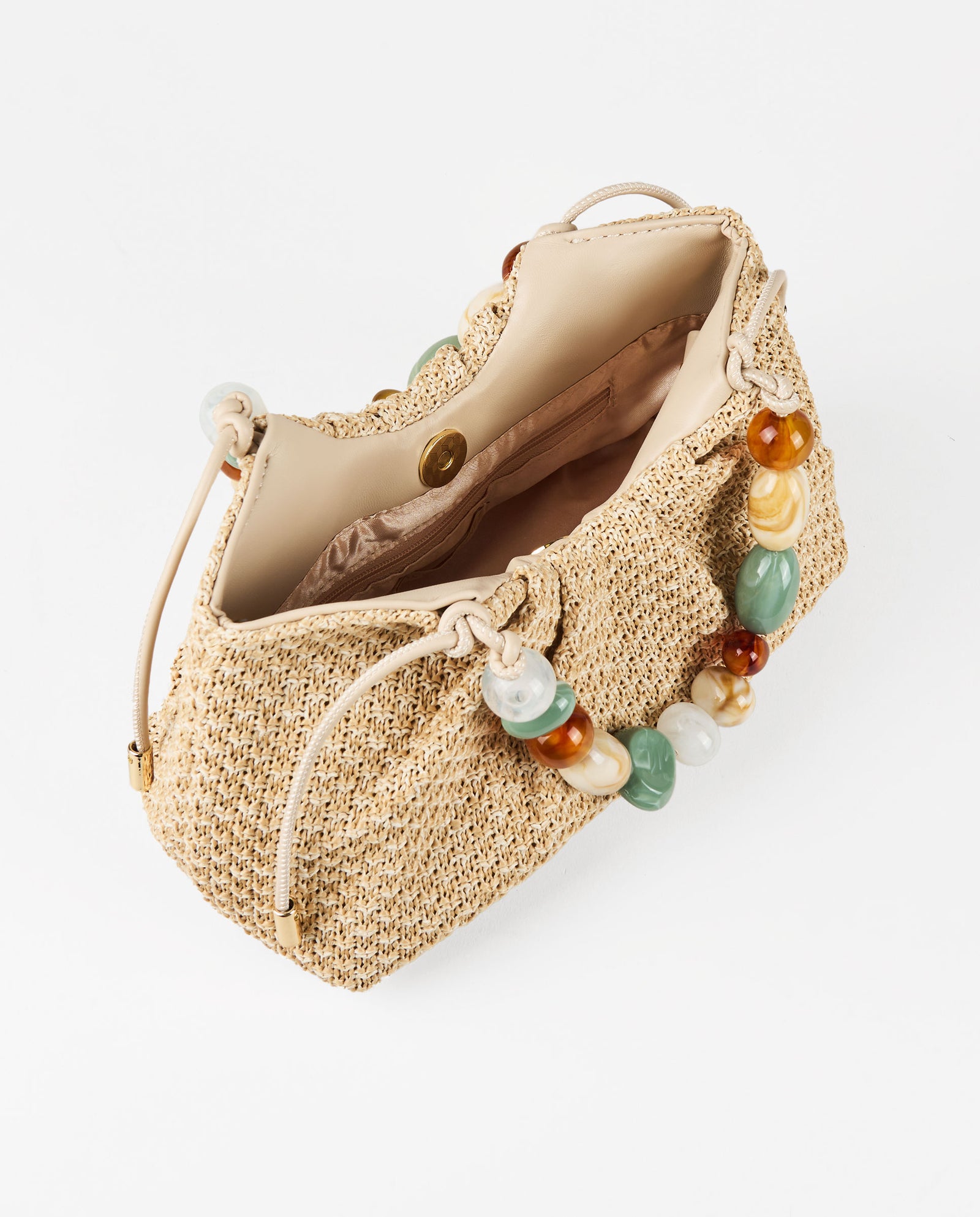 BORSA RAFIA MANICO TARTARUGA