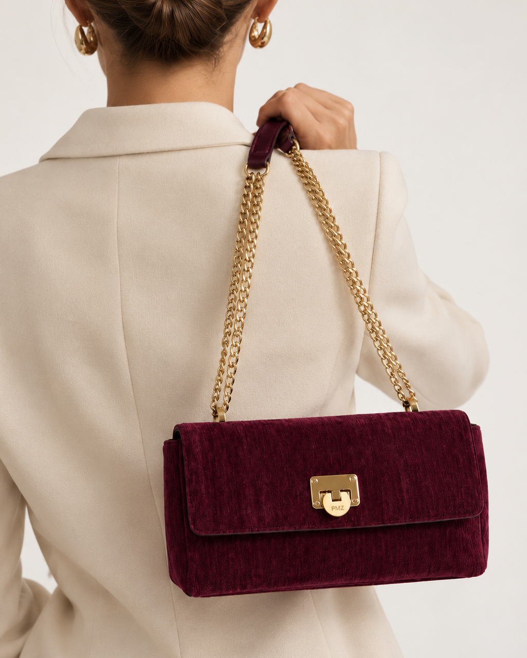 FLAP VELVET BURDEOS