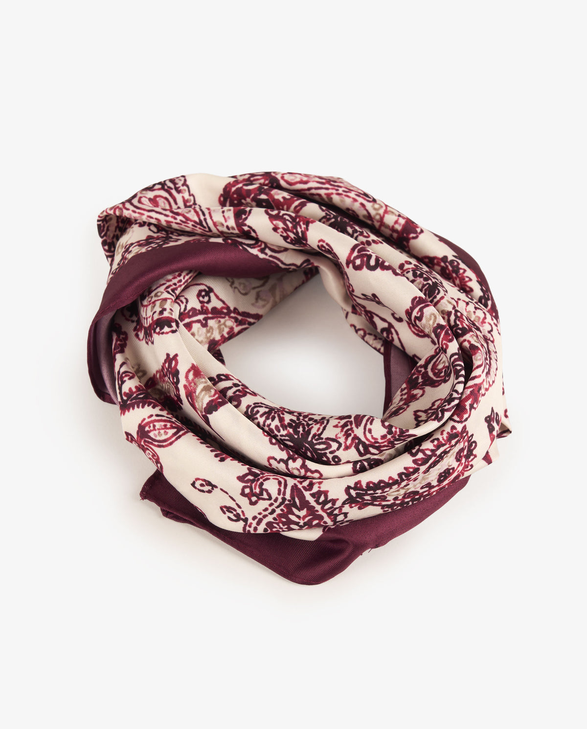 PAÑUELO PAISLEY BURDEOS