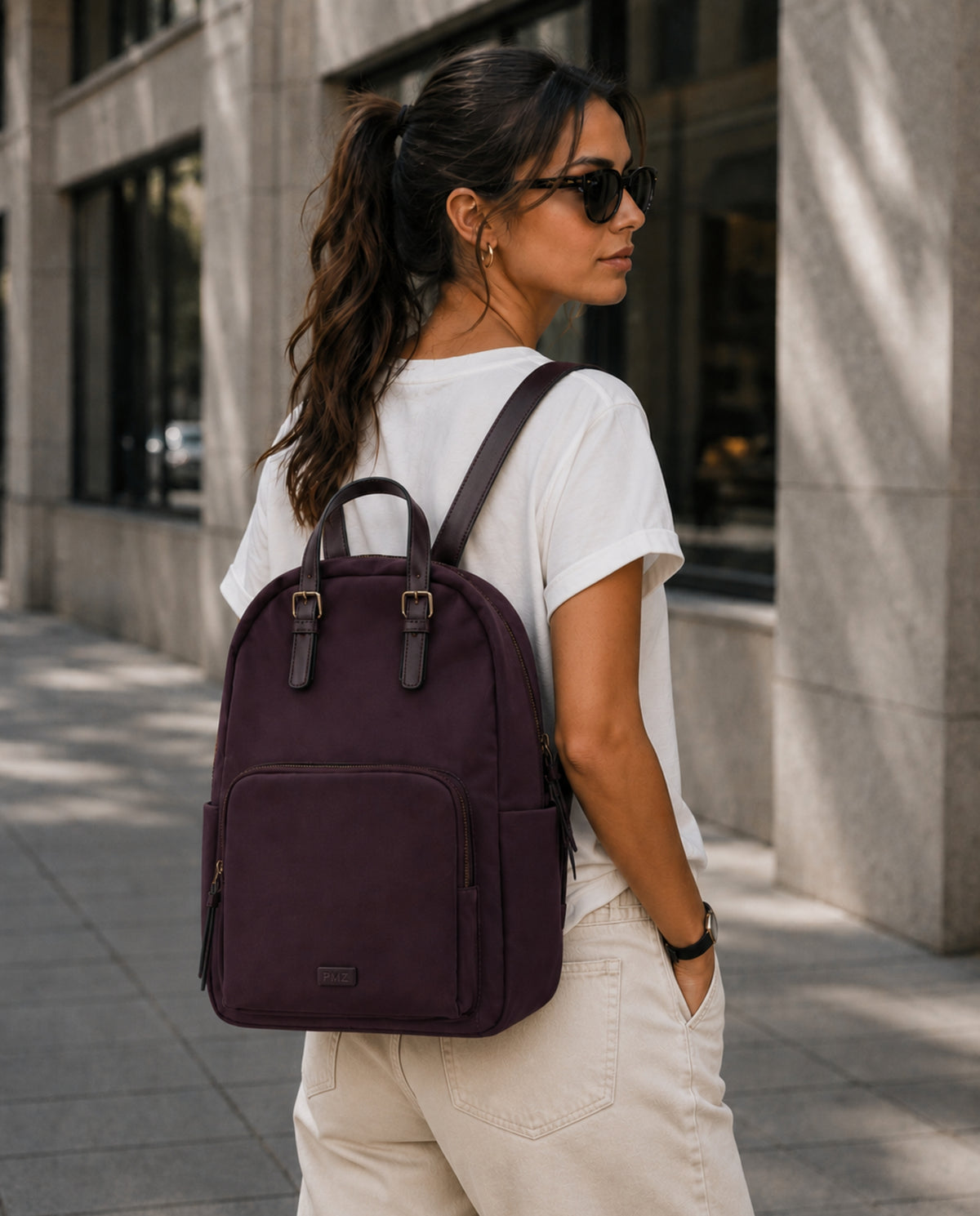 ZAINO FIBBIE BORDEAUX