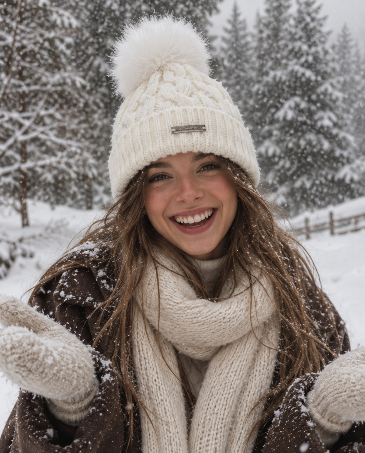 ICE CABLE-KNIT BEANIE