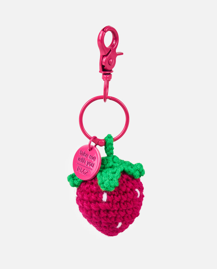 LLAVERO CROCHET FRESA