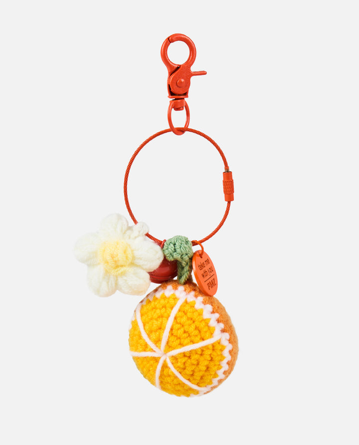 LLAVERO CROCHET NARANJA