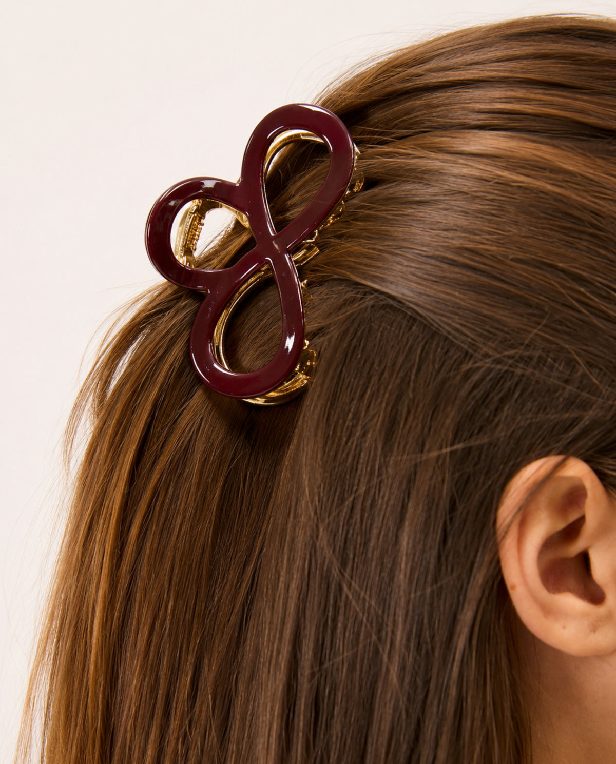BURGUNDY HAIR CLIP