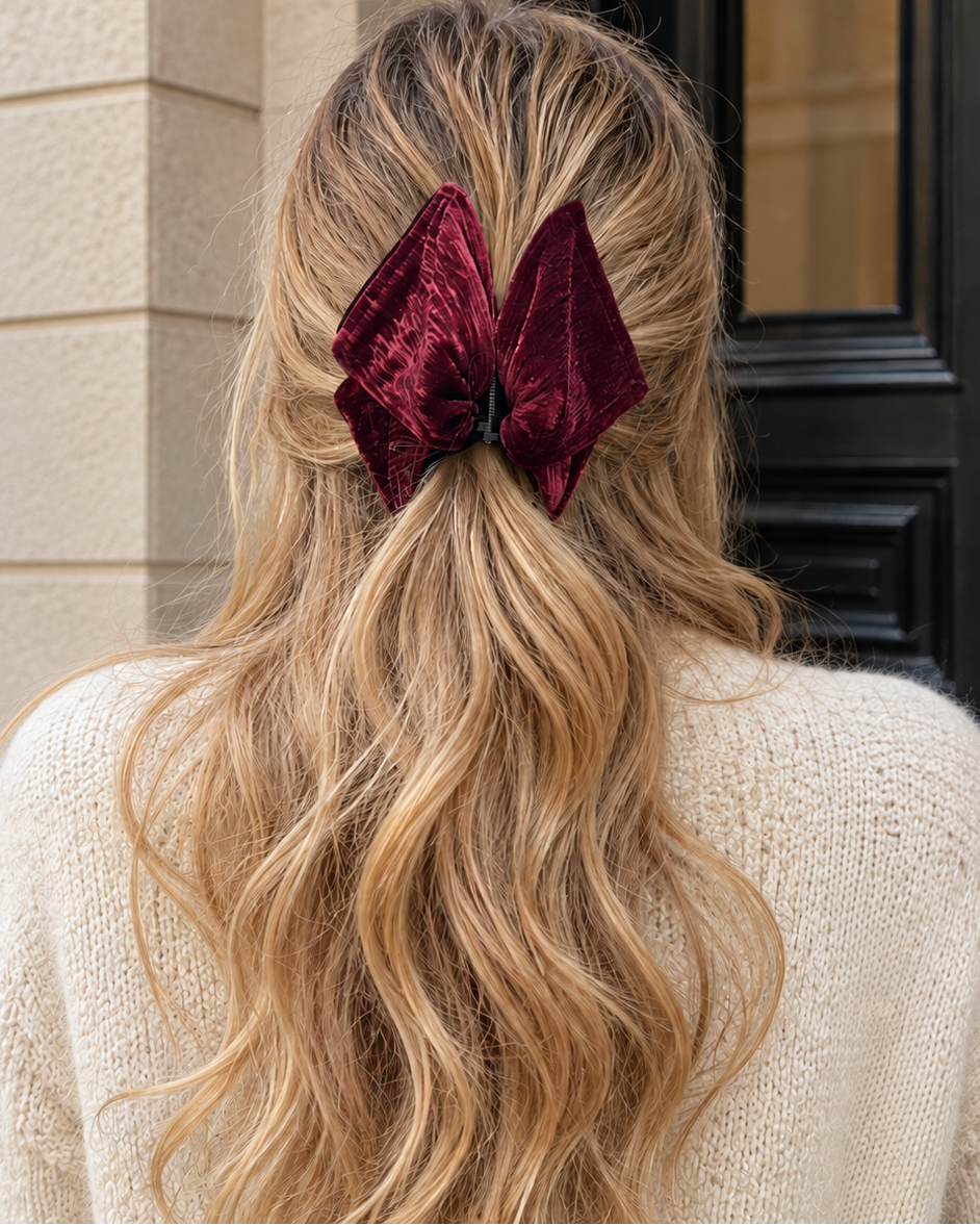 PINZA PELO TERCIOPELO ROJO