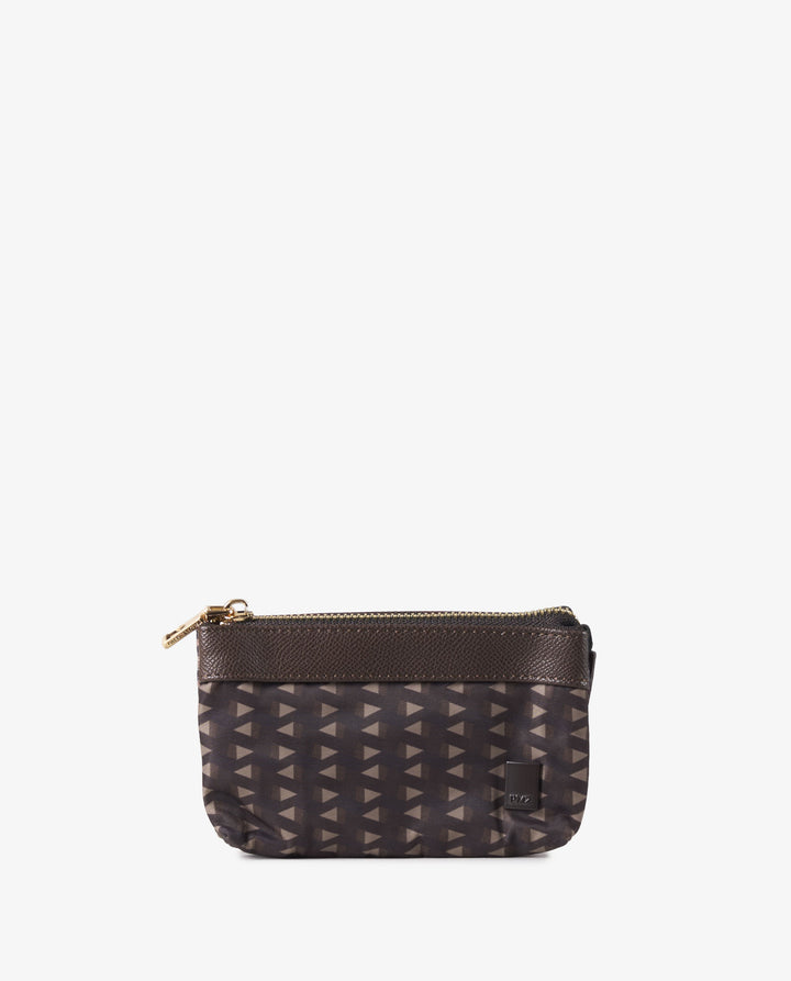 PORTA-MOEDAS NYLON PRINT CASTANHO