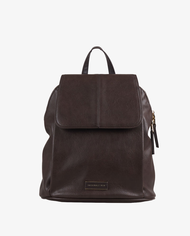MOCHILA SOLAPA MARRÓN