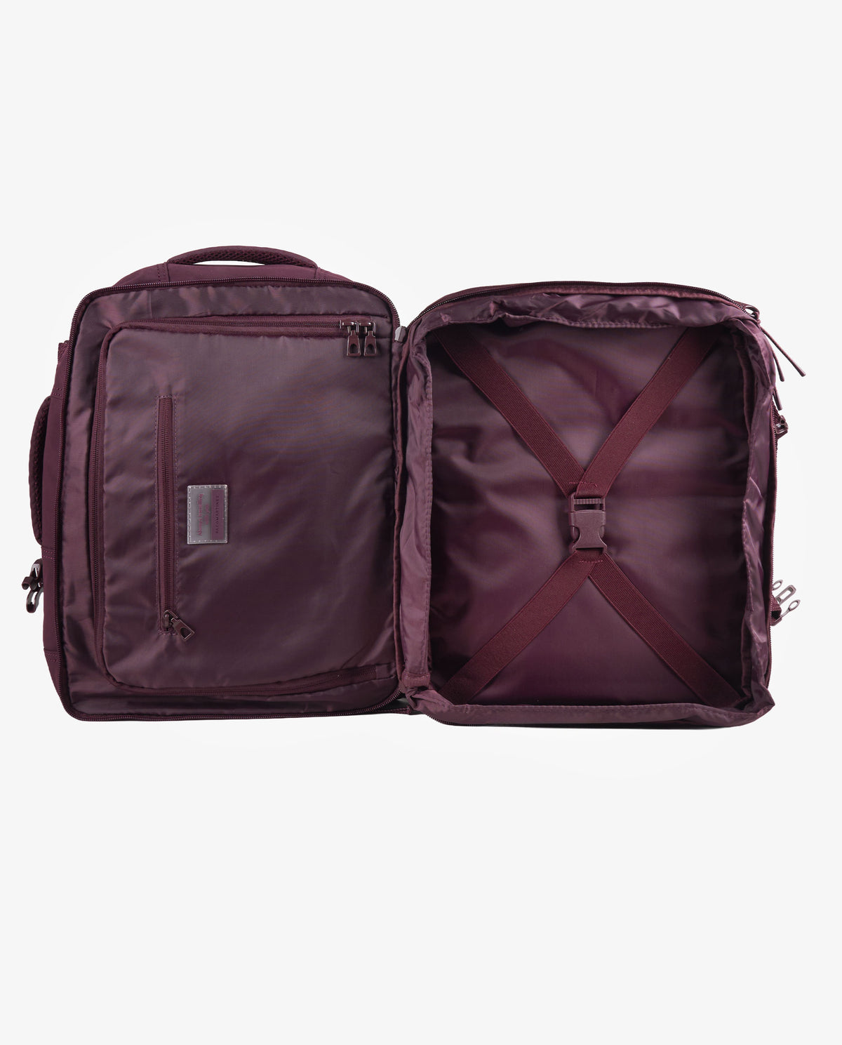 MOCHILA TRAVELLER BOLSILLOS BURDEOS