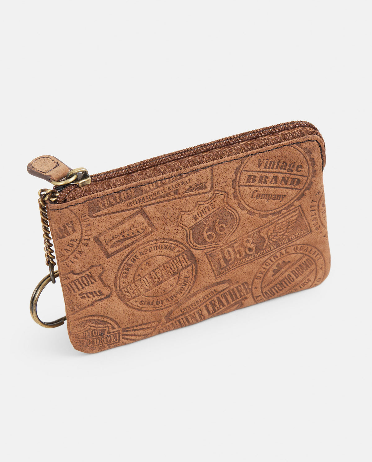 MONEDERO LLAVERO VINTAGE PIEL