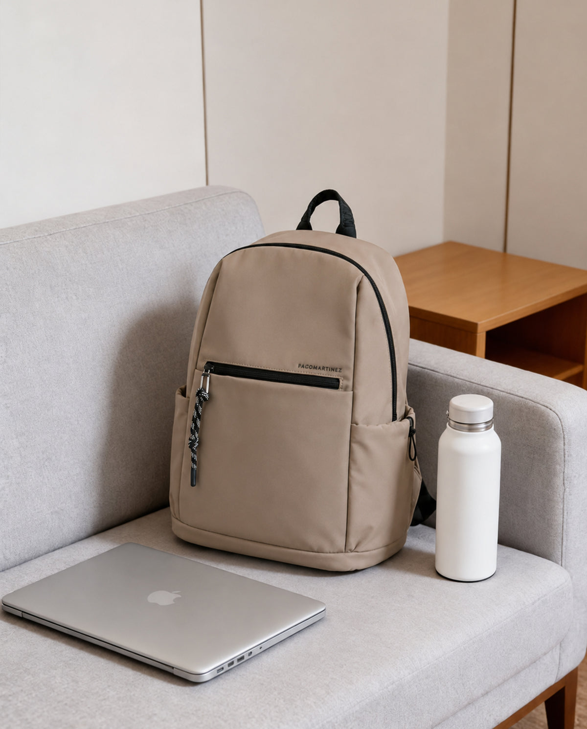 SAC À DOS ANTIVOL BEIGE