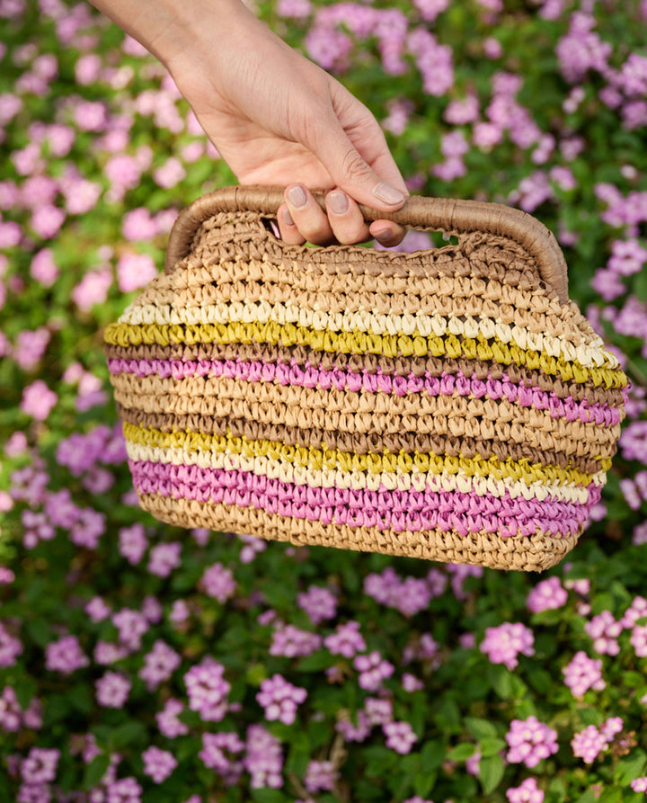 CLUTCH RAFIA COLORI