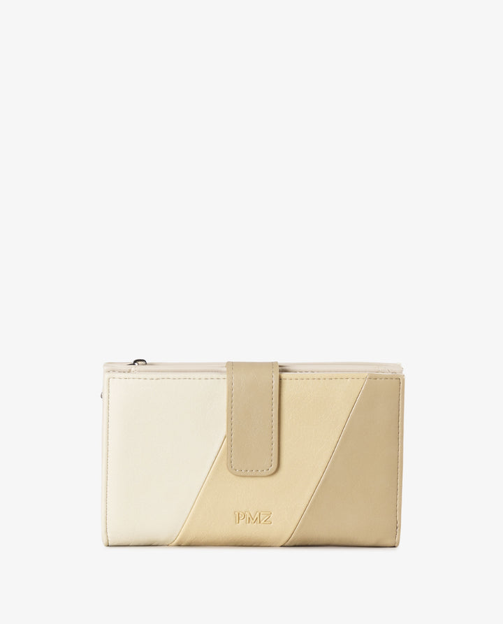 BILLETERA FRANJAS BEIGE