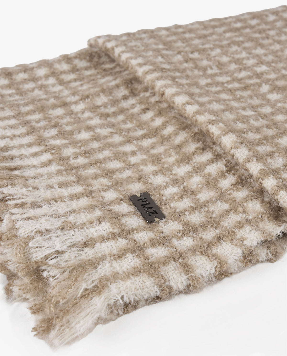 BUFANDA CUADROS BEIGE