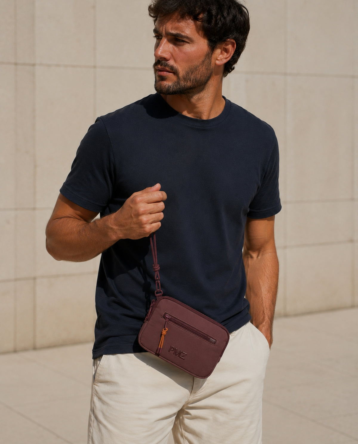 BURGUNDY PHONE BAG